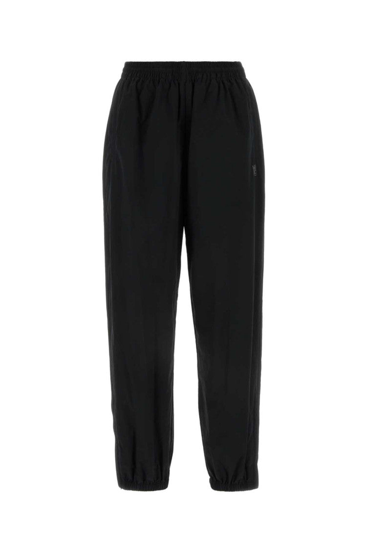 Black polyester blend joggers 1