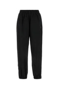 Black polyester blend joggers 1