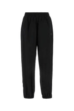 Black polyester blend joggers 1