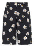 Black 'Margherite' print bermuda shorts 1