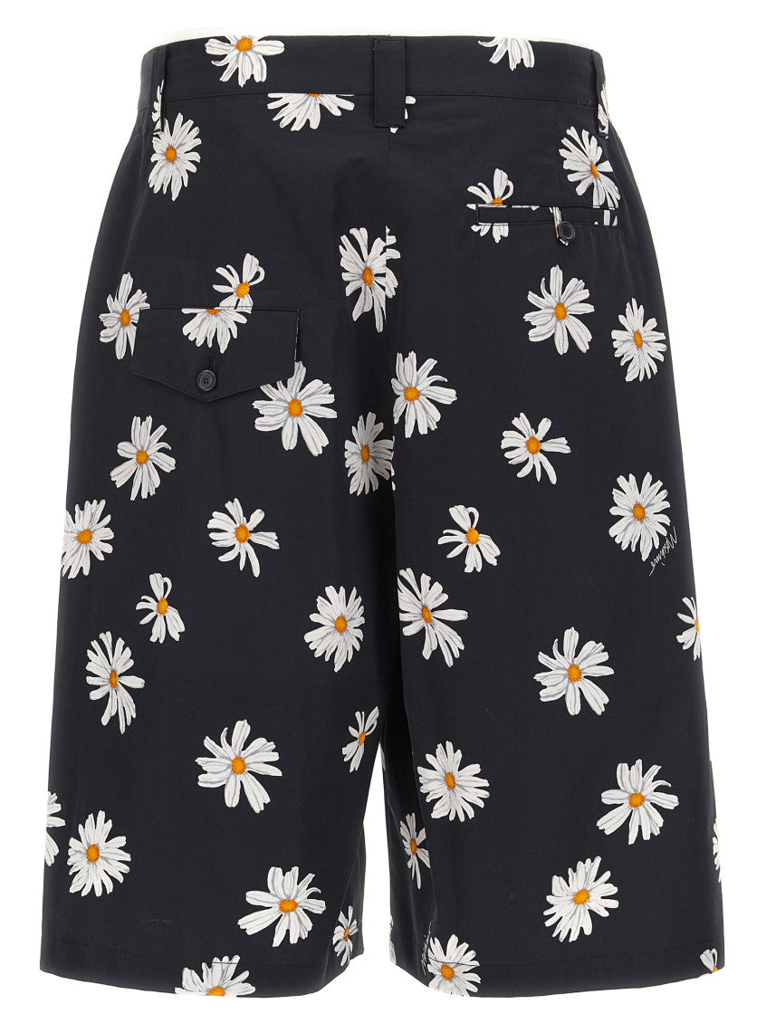 Black 'Margherite' print bermuda shorts 2