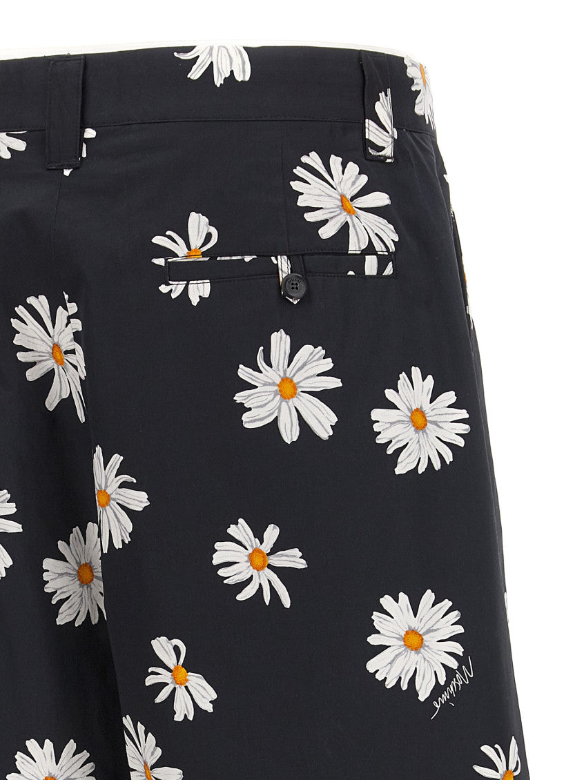 Black 'Margherite' print bermuda shorts 4