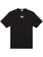 Black Round Neck Logo Plaque T-Shirt 1