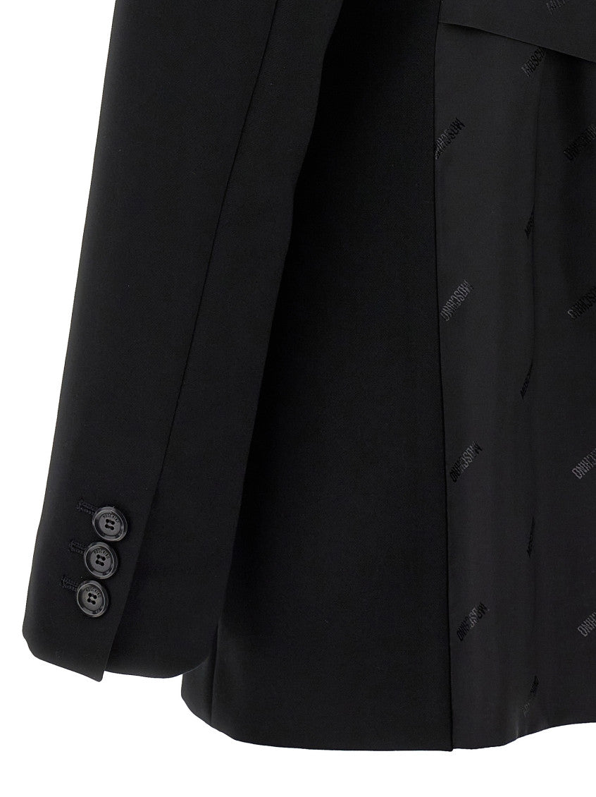 Black Single-breasted martingale blazer 4