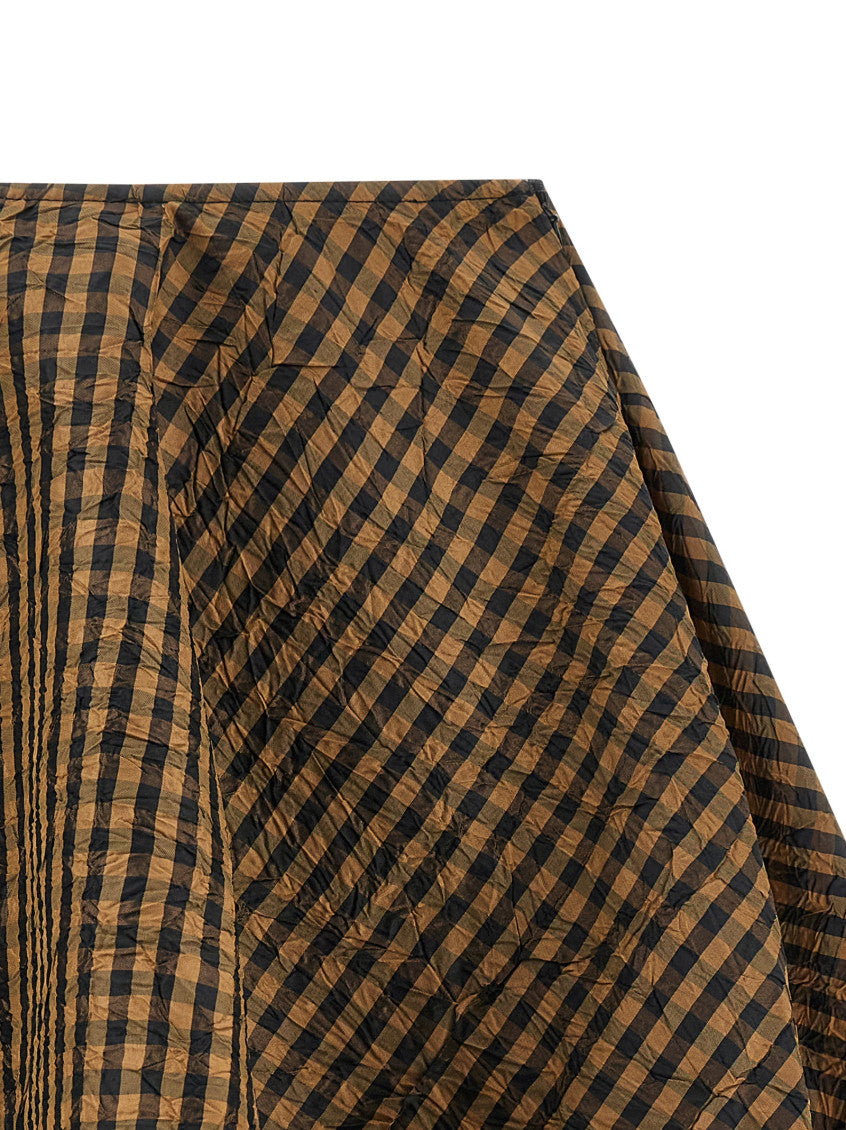Brown 'Crinckled Taffetà' skirt 3
