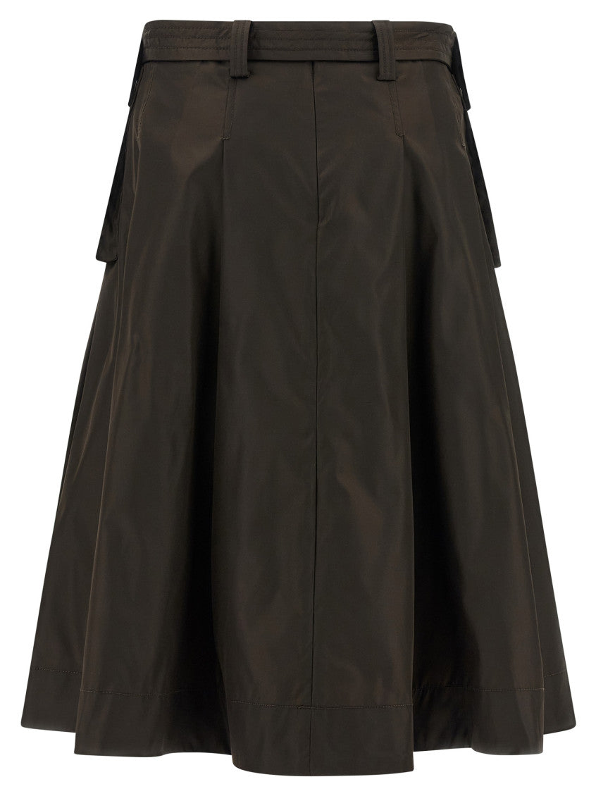 Brown 'Duchesse Nylon Pleated' skirt 2