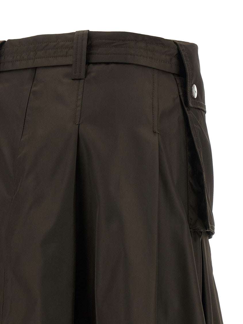Brown 'Duchesse Nylon Pleated' skirt 4