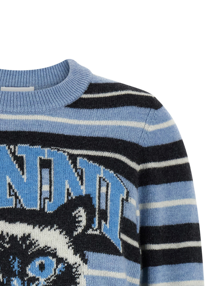 Light Blue 'Graphic Wool' sweater 3