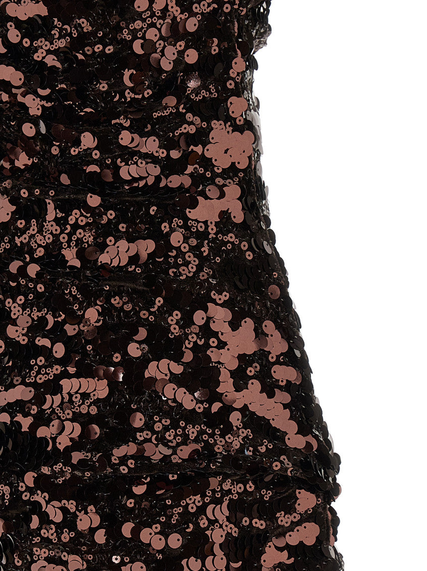 Brown 'Sequins Mini' Dress 4