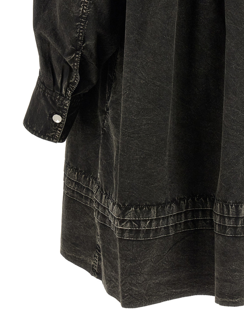Black 'Washed Mini Shirt' Dress 4
