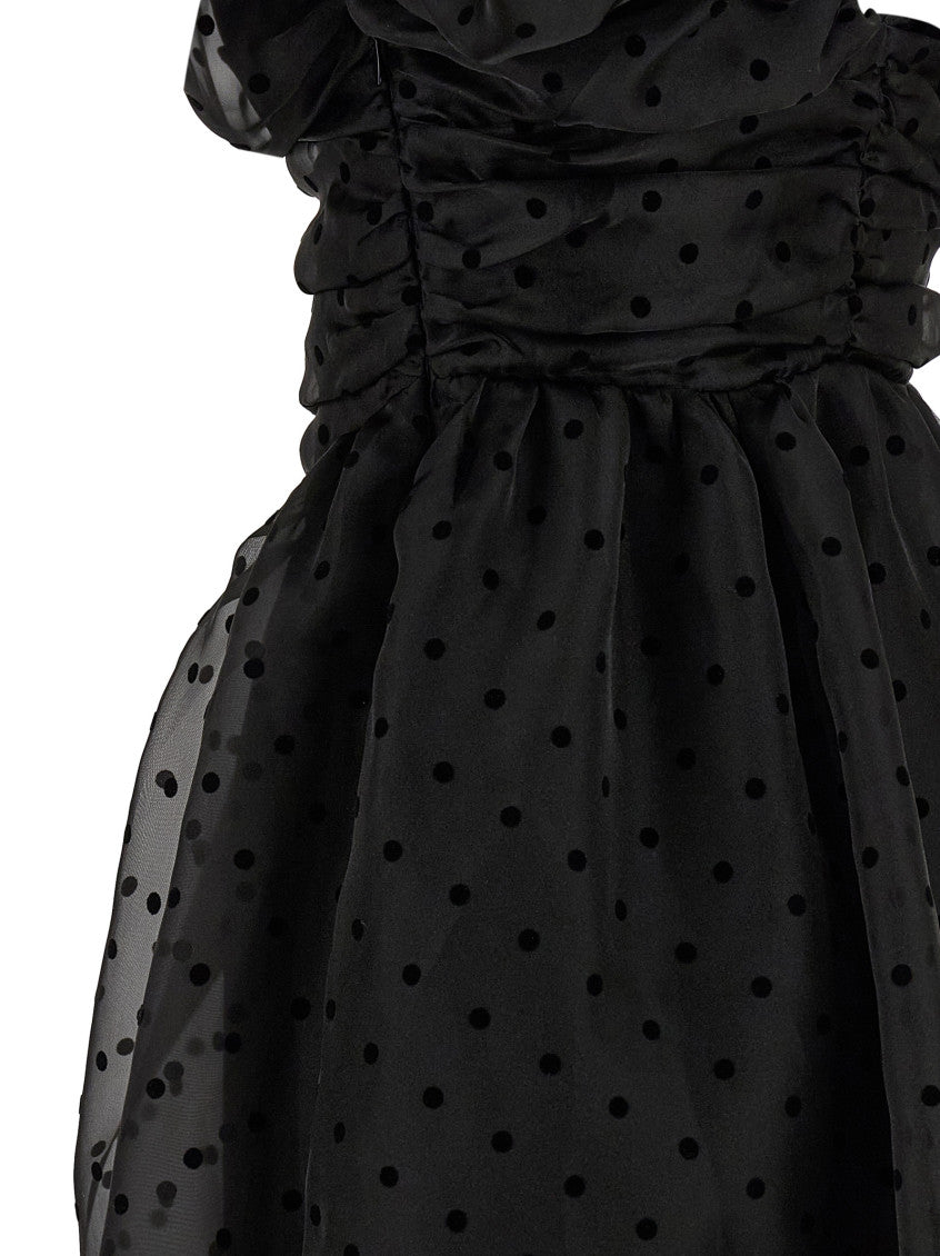 Black 'Organza Ruched' Dress 4