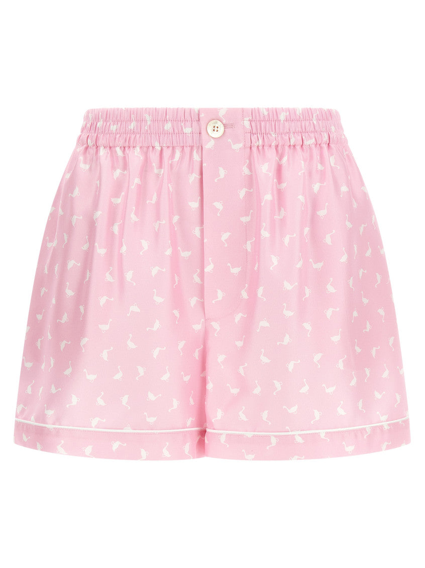 Beige Pleated shorts 1