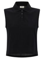 Black 'Cassandre' embroidered polo shirt 1