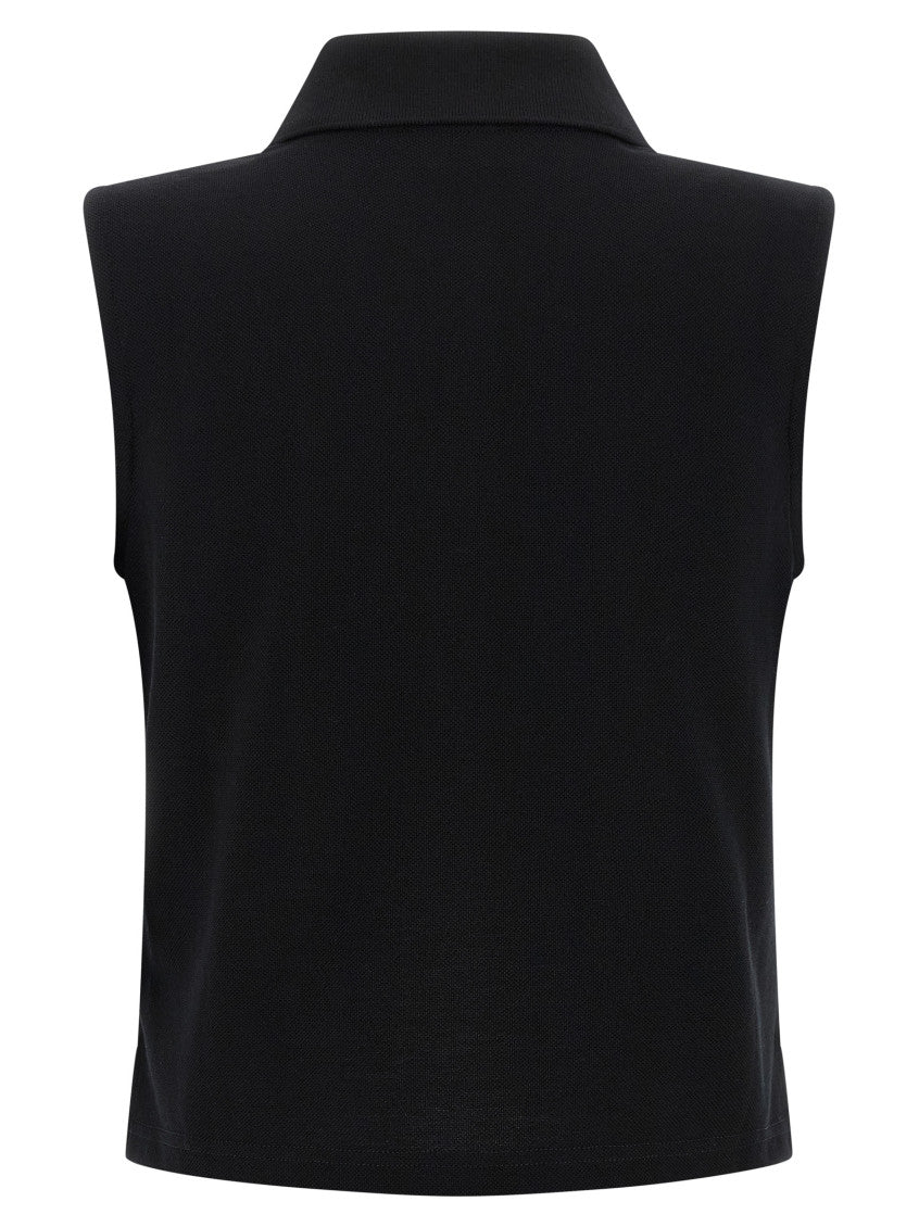 Black 'Cassandre' embroidered polo shirt 2