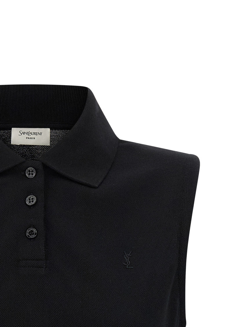 Black 'Cassandre' embroidered polo shirt 3