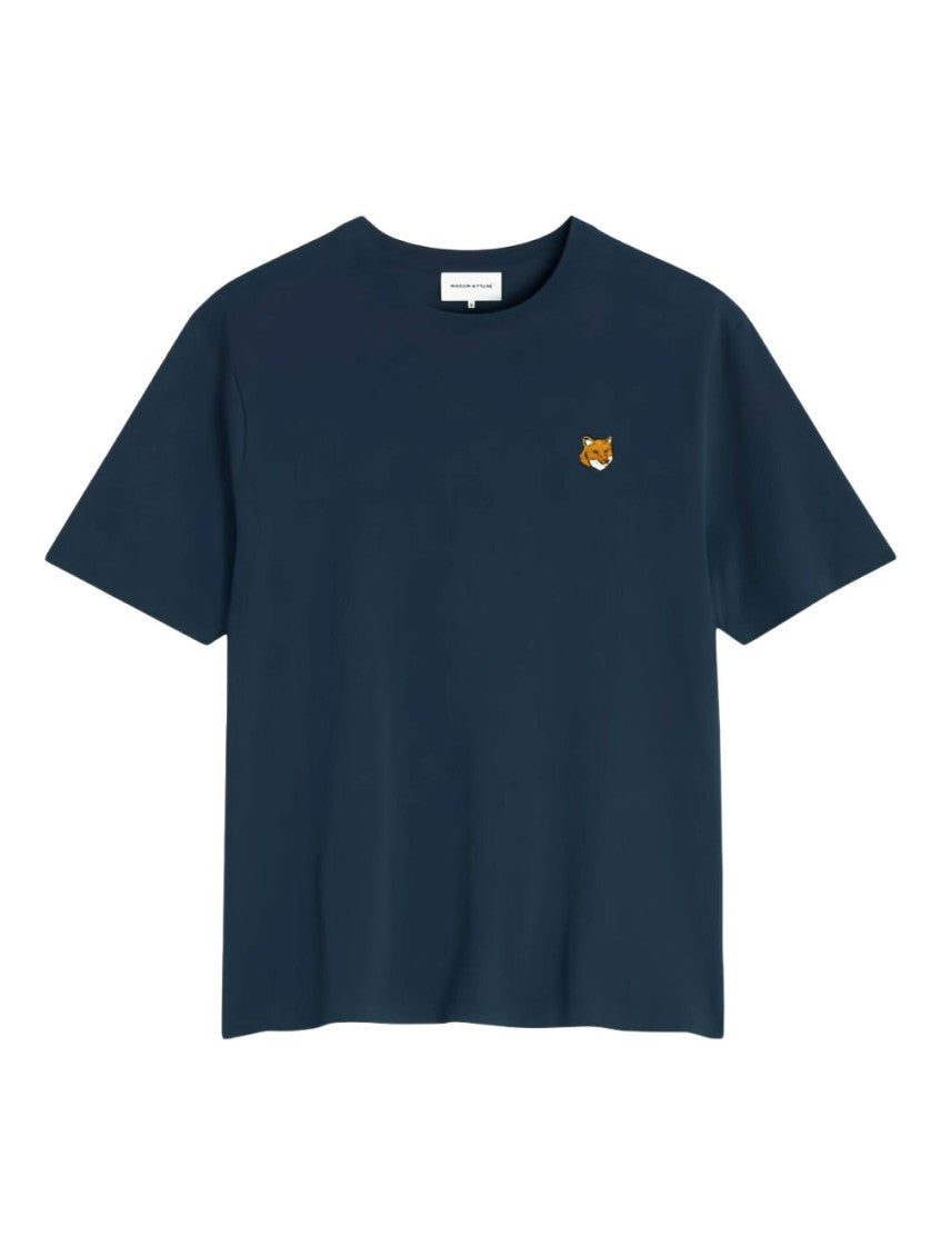 Blue Fox Head Cotton T-shirt 1