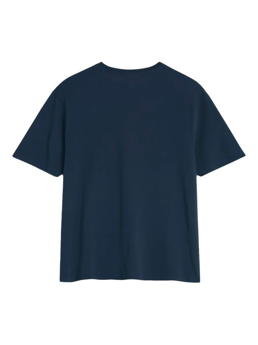 Blue Fox Head Cotton T-shirt 2