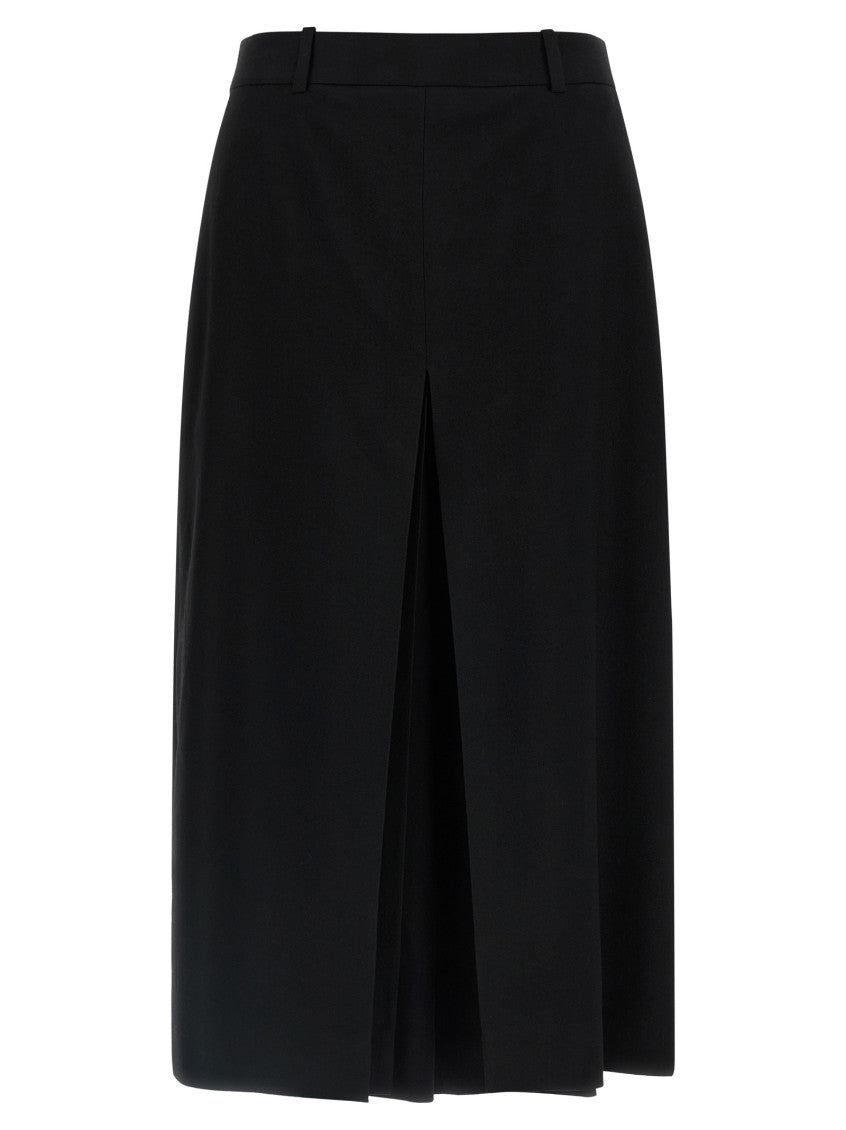 Black Midi Wool Skirt 1