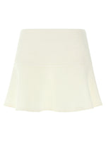 White Bouclé wool skirt 1