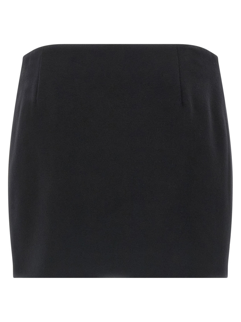 Black Wool Mini Skirt 2