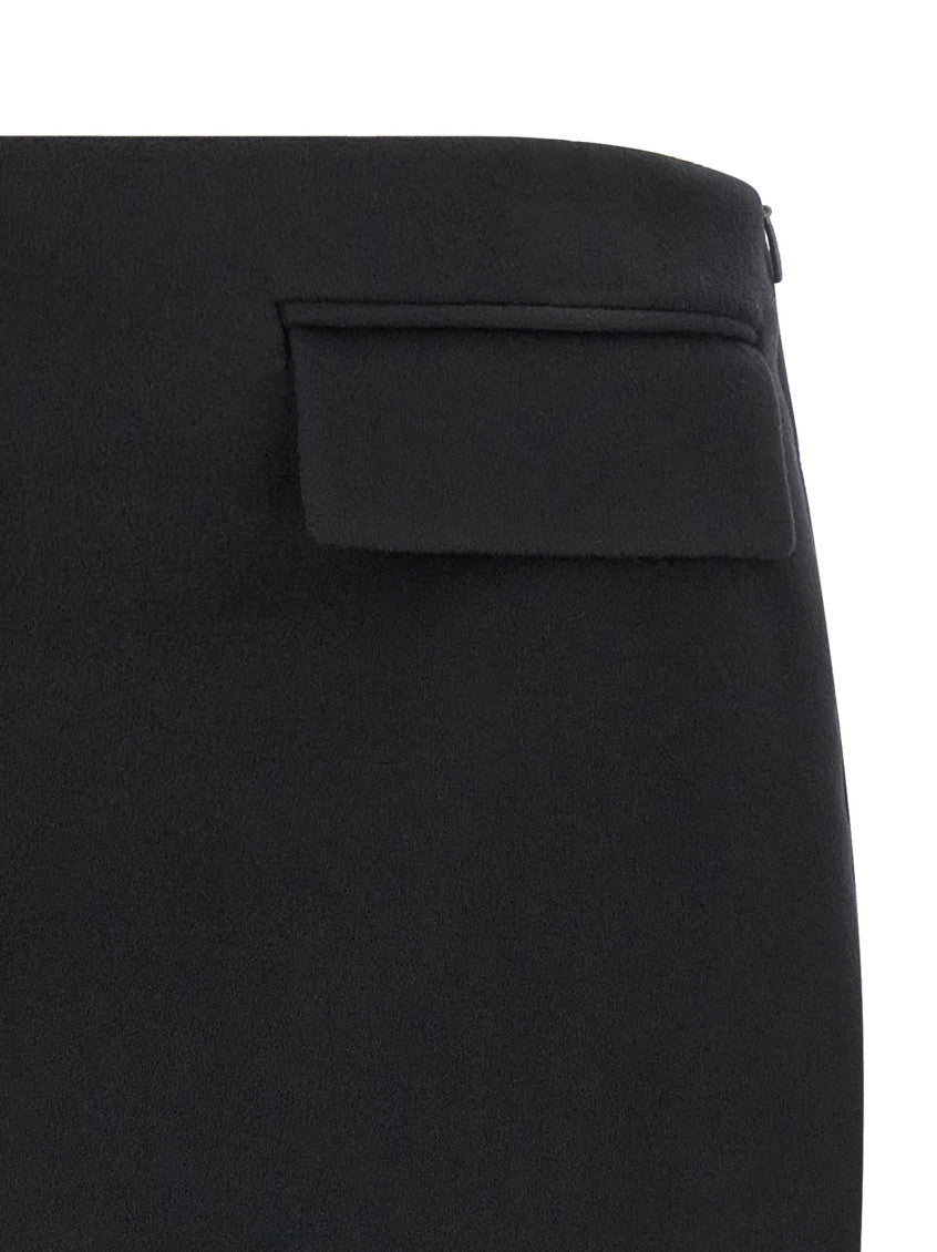 Black Wool Mini Skirt 3