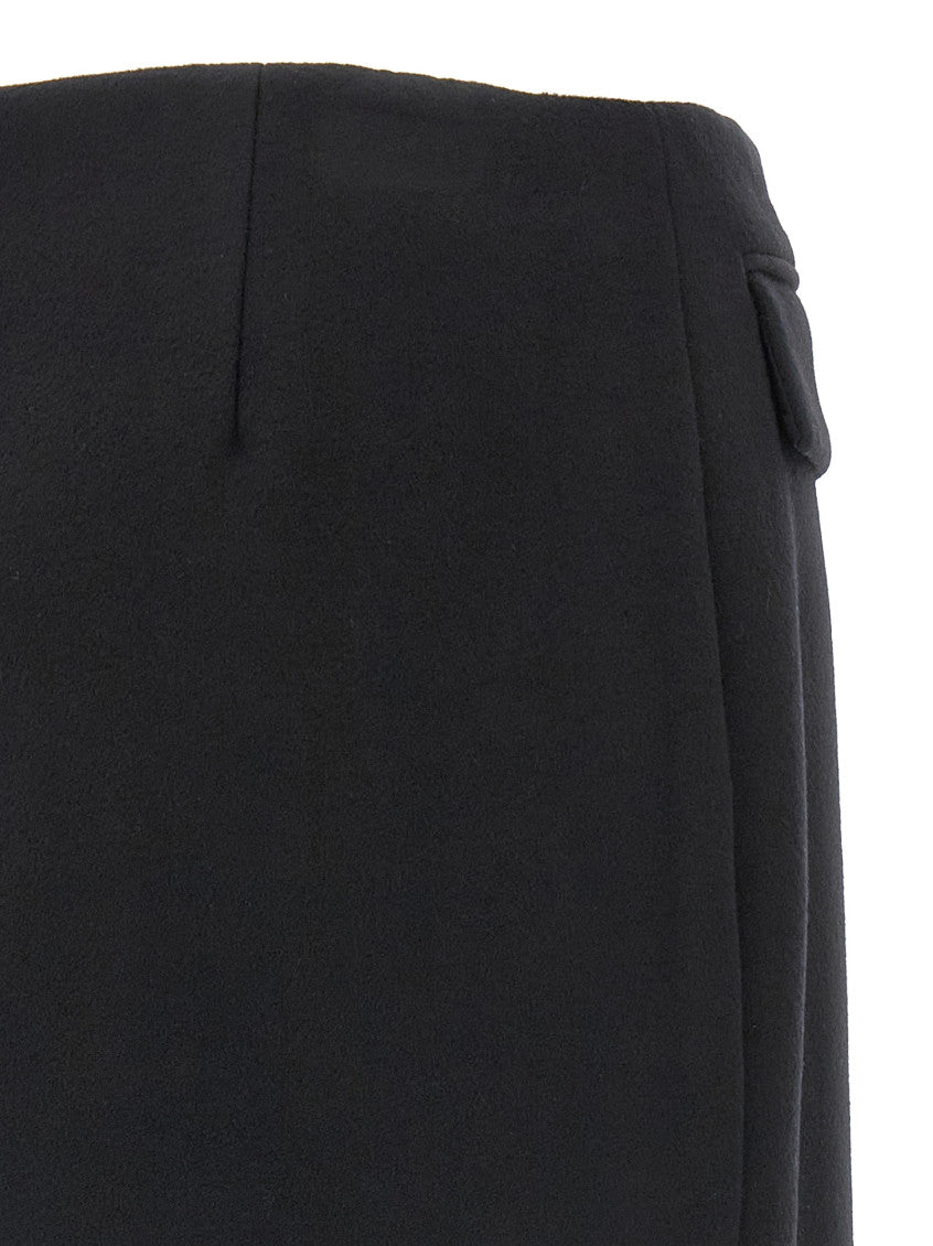 Black Wool Mini Skirt 4