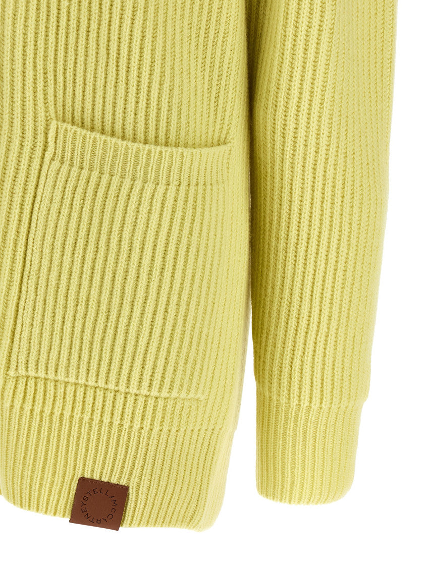 Yellow Thick knit cardigan 4
