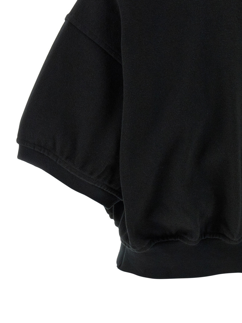 Black Intarsia collar polo shirt 4