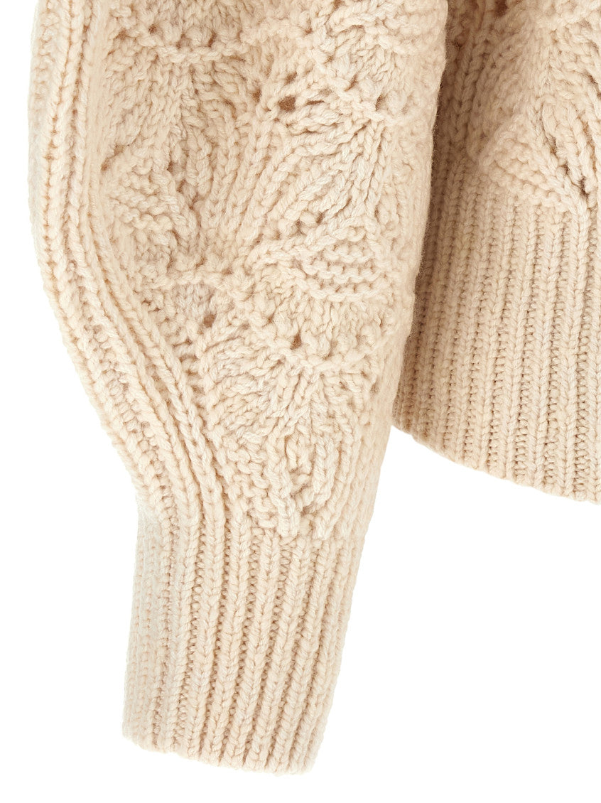 Beige 'Hypnotic Cable Knit' sweater 4
