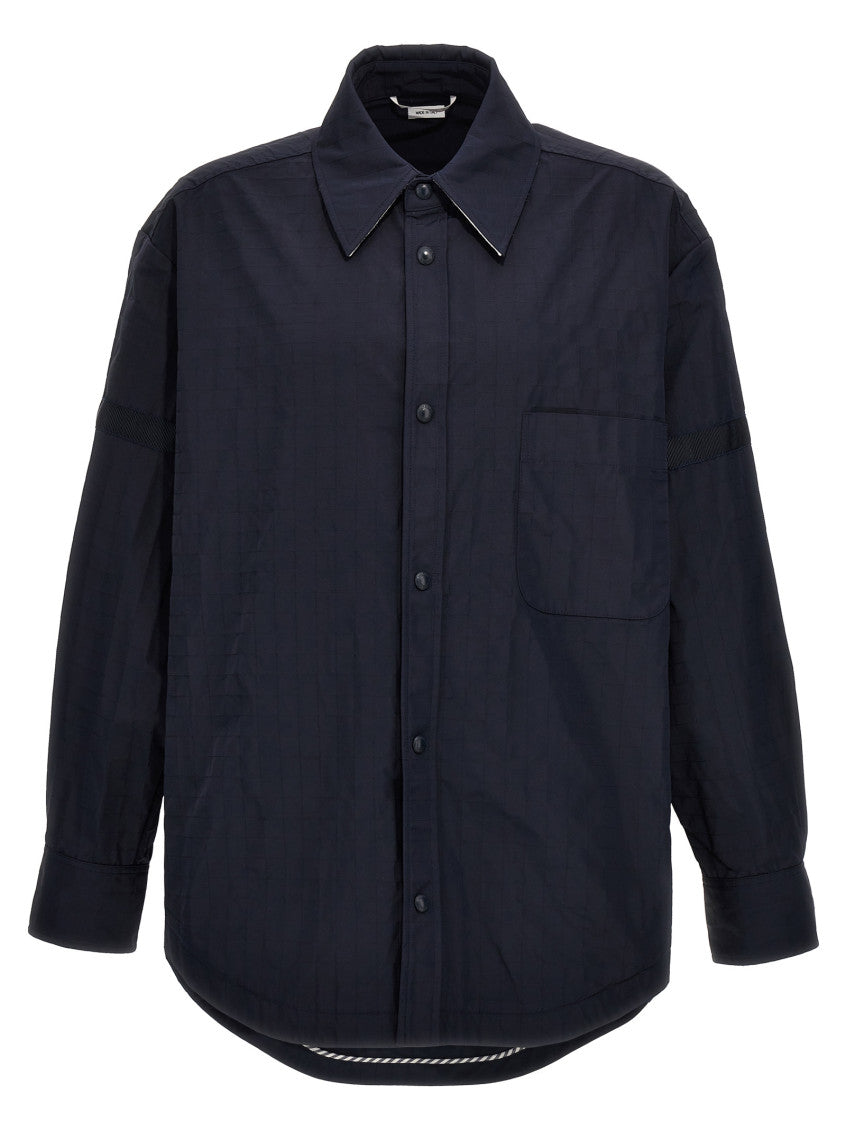 Blue Snap Front Overshirt 1