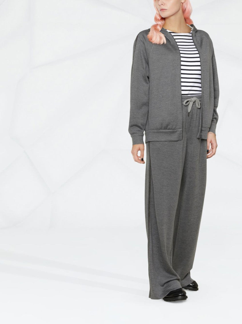 Grey Cotton Blend Zip Hoodie 3