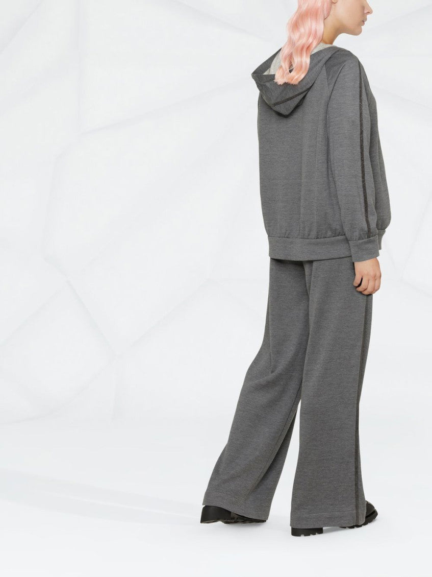Grey Cotton Blend Zip Hoodie 4