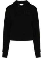 Black Logo Cotton Hoodie 1