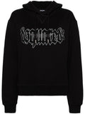 Black Logo Cotton Hoodie 1