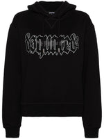 Black Logo Cotton Hoodie 1