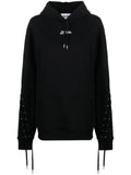 Black Logo Cotton Hoodie 1