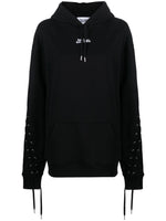 Black Logo Cotton Hoodie 1