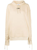 Beige Logo Cotton Hoodie 1
