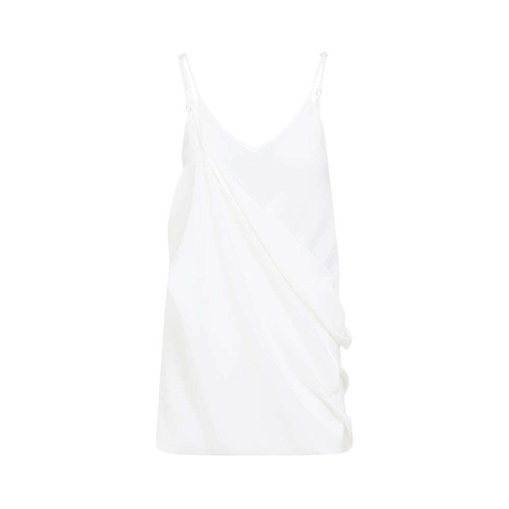 White Silk Mini Dress 1