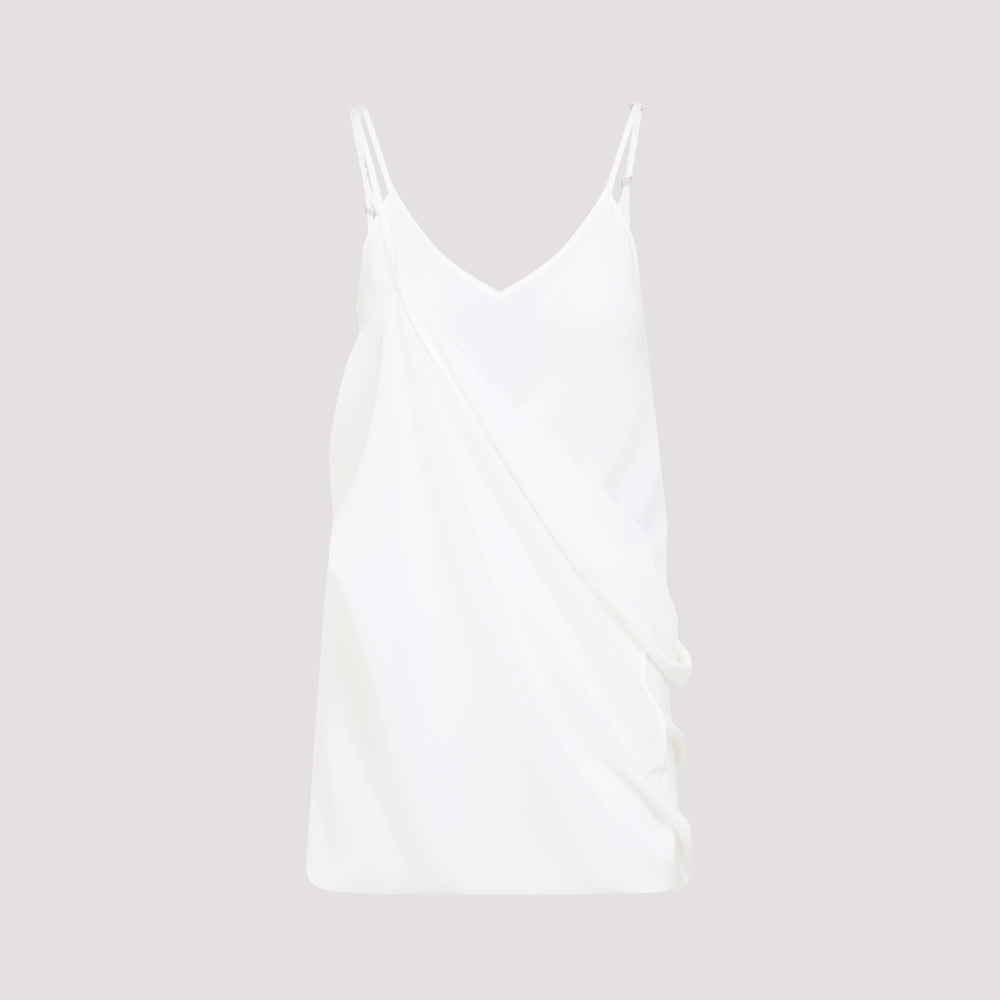 White Silk Mini Dress 2