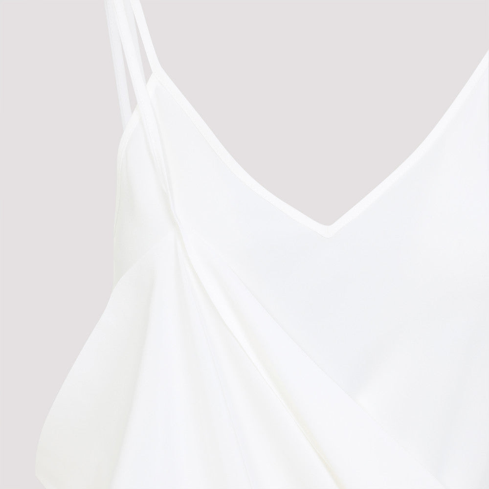 White Silk Mini Dress 5