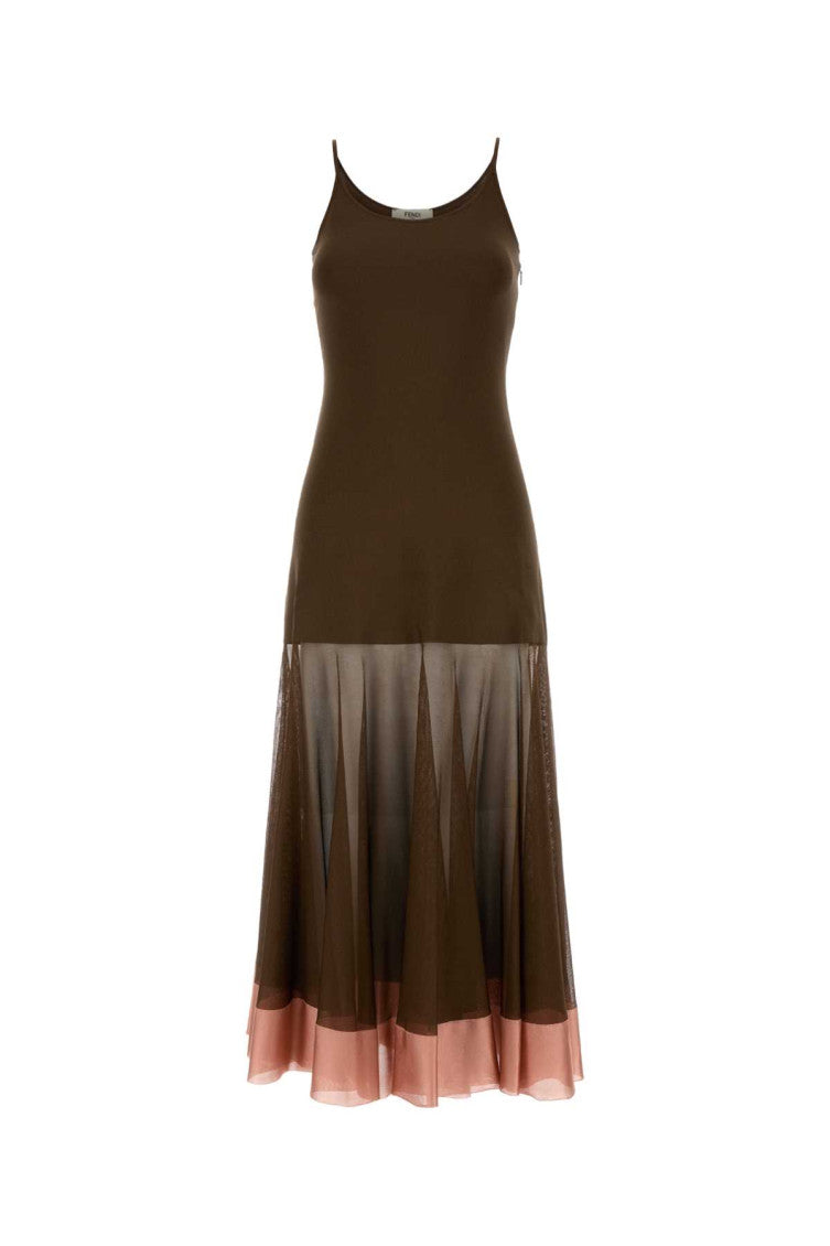Brown Viscose Dress 1