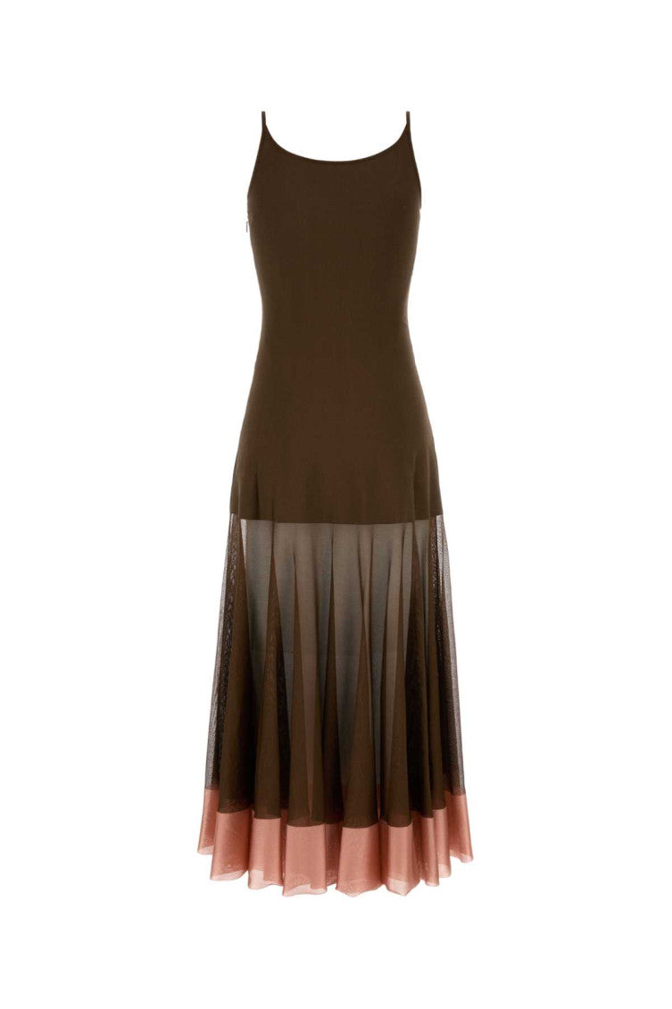 Brown Viscose Dress 2