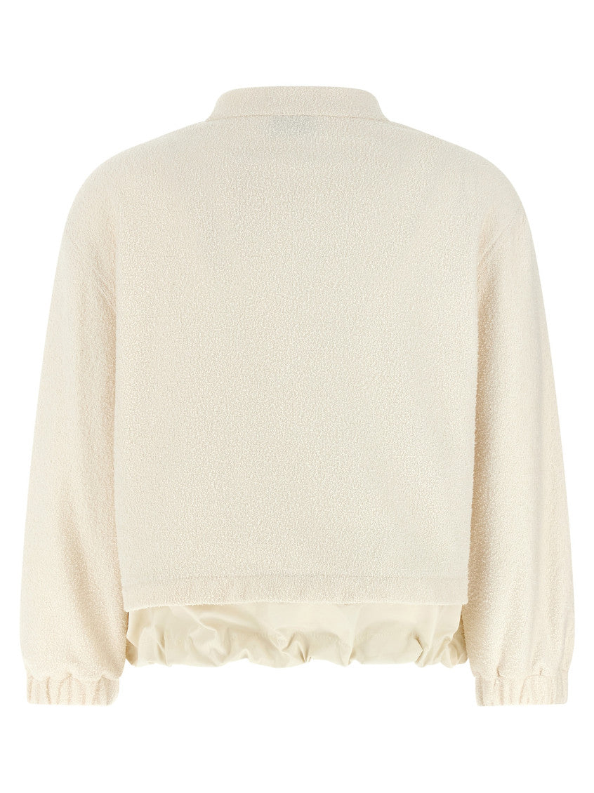 White Bouclé Cardigan 2