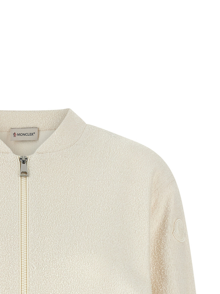 White Bouclé Cardigan 3