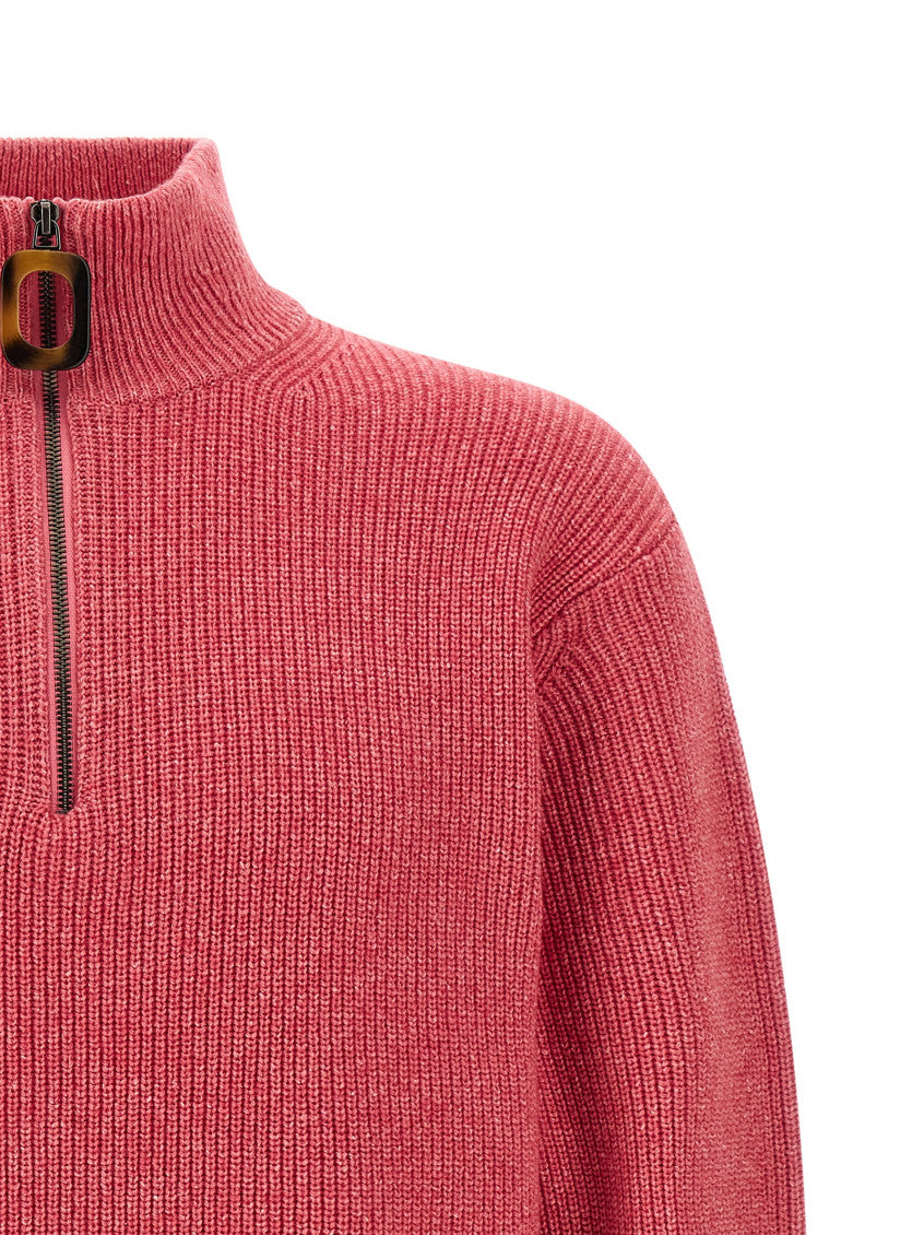 Pink Half-zip Sweater 3