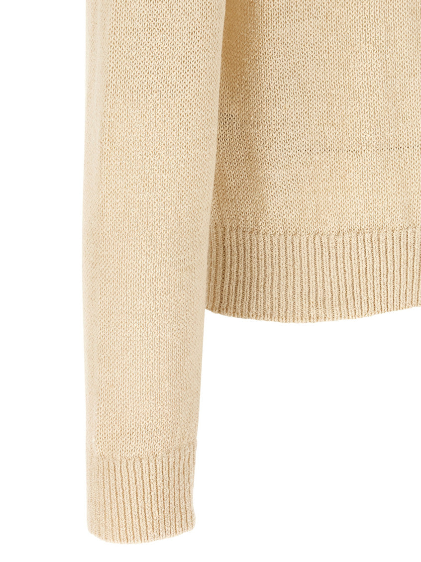 Beige Silk Hemp Sweater 4