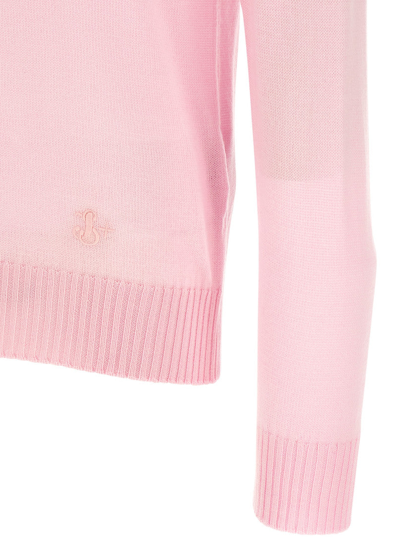 Pink Logo Embroidery Sweater 4