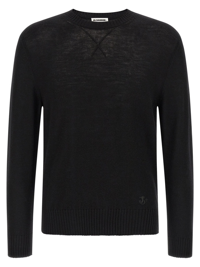 Black Logo Embroidery Sweater 1