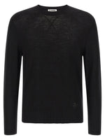 Black Logo Embroidery Sweater 1
